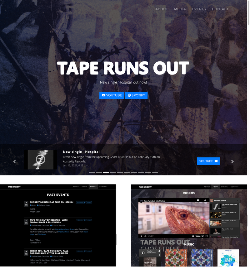 Tape Runs Out Website Screenshots.png